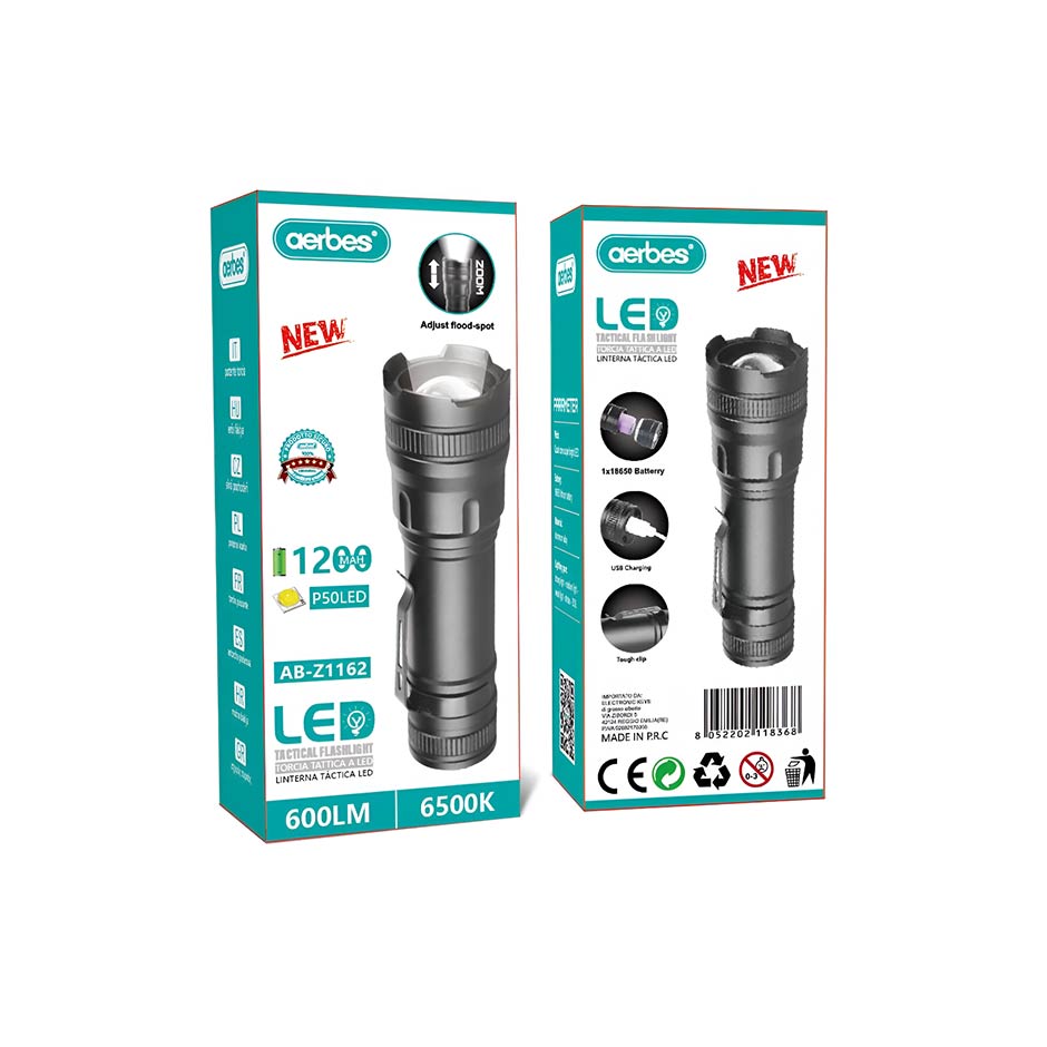 Handheld LED flashlight