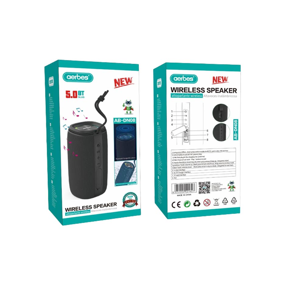 The Bluetooth portable speaker offers the convenience of wireless connectivity, allowing you to stream your favorite music from your smartphone or tablet effortlessly.