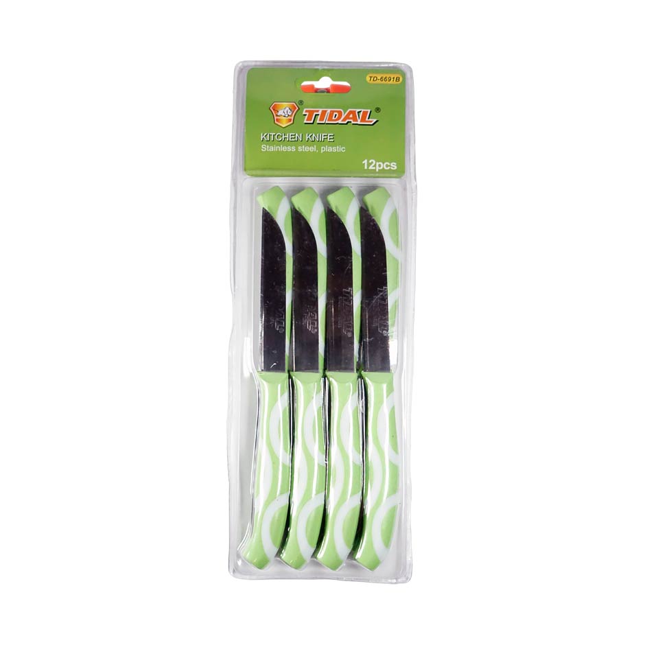 Wholesale in Europe: Set of 12 kitchen knives (various colors)