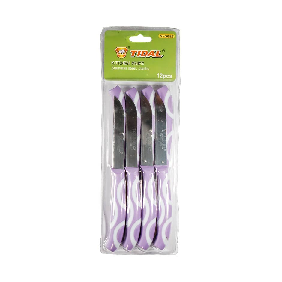 Wholesale in Europe: Set of 12 kitchen knives (various colors)
