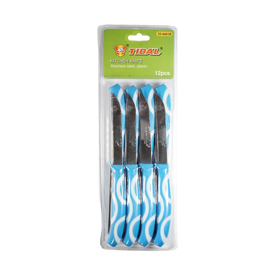 Wholesale in Europe: Set of 12 kitchen knives (various colors)